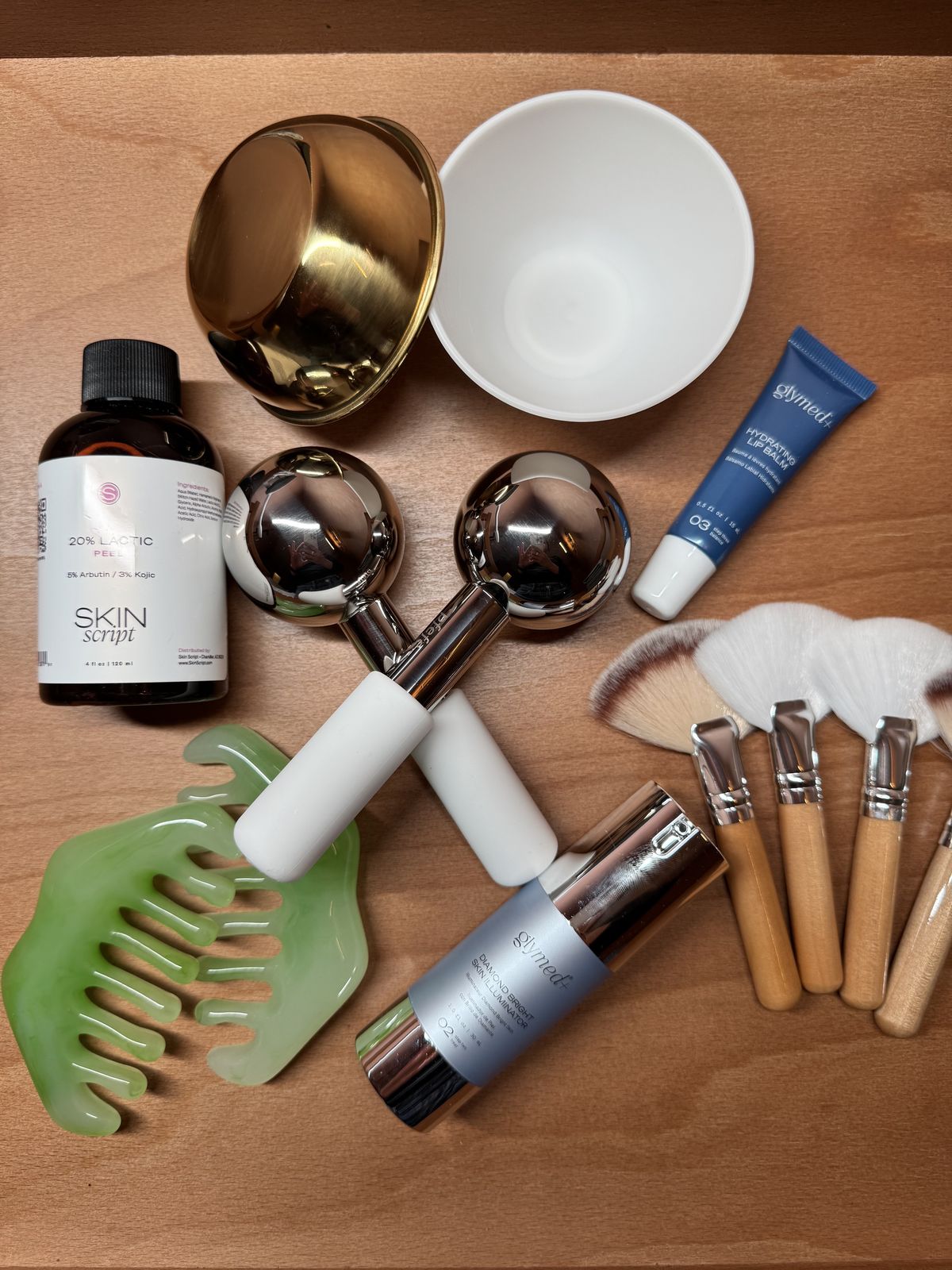 Circadia, GlyMed Plus and Skin Script products with facial tools at Silq Skin Aesthetics